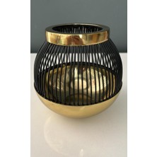 Lamedore Lamedor Skult Gold Black Small T-Lıght Holder 13X13X11 cm