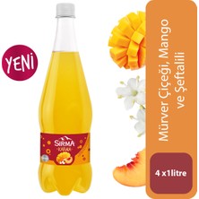 Sırma Karma Mango ve Mürver Çiçeği Aromalı Şeftalili Doğal Maden Suyu 1 L X4