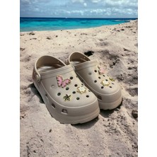 Cozi Company Çocuk Kelebek Süsü Bahçe Plaj Sahil Banyo Terliği Sandalet 3 Adet Terlik Süsü