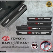 DK Elektronik Dkelektronik Toyota Uyumlu Karbon Kapı Eşiği Koruyucu Suni Deri 4'lü Set