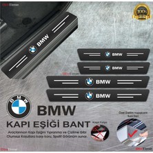 DK Elektronik Bmw Logolu Karbon Kapı Eşiği Koruyucu Suni Deri 4'lü Set