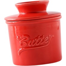 Niazi Kapaklı Tereyağı Güveç Ev Tezgahı Sürülebilir Tereyağı Kırmızı Için Tereyağı Kabı (Yurt Dışından)