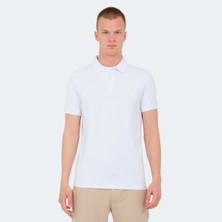 Slazenger VALE KTN Erkek Polo Yaka Beyaz Tişört