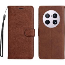 Manyi Mall Kart Yuvası Cüzdan ile Huawei Mate 50 Pro Klasik Düz Renk Için Flip Case (Yurt Dışından)