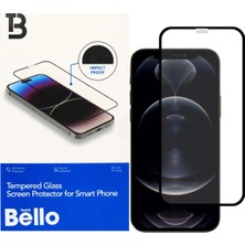 Tech&bello accessories Iphone 13 Pro Max Uyumlu Temperli Tam Kaplama Ekran Koruyucu