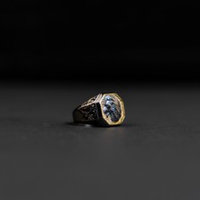 Emren Jewelry 925 Ayar Gümüş Aslan Başı Erkek Yüzük