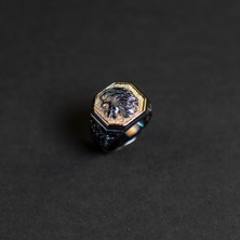 Emren Jewelry 925 Ayar Gümüş Aslan Başı Erkek Yüzük