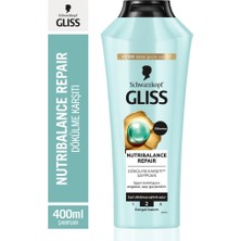 Gliss Nutribalance Repair Saç Dökülmesine Karşı Şampuan 400 ml x 2 Adet