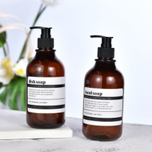 Yaci Shop No.7 Tarzı 500 ml Mutfak Lavabo Için Bulaşık Sabunu Dispenseri Pompalı Banyo El Sabunu Şişesi Su Geçirmez Etiketli Banyo Losyon Kabı (Yurt Dışından)