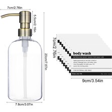 Yaci Shop No.10 Stili Plastik Dolum Sabunluk Şişesi Paslanmaz Çelik Pompa ile Lüks Görünüm Misafir Odası Dekorasyon Losyon Şampuan Saç Kremi Gövde (Yurt Dışından)