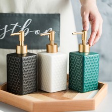 Yaci Shop Sarı Stil Seramik Banyo Losyon Şişesi El Temizleyici Losyon Pres Şişesi Banyo Ev Dekorasyon Sabunluk Banyo Aksesuarları (Yurt Dışından)