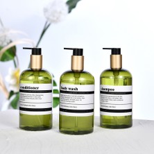 Yaci Shop Yeşil Tarzı 500 ml Doldurulabilir Sıvı Sabunluk Şampuan Kremi Duş Jeli Dağıtıcı Losyon Pompa Şişesi Banyo Boş Saklama Kabı (Yurt Dışından)