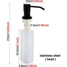 Yaci Shop Siyah Stil 300 ml Mutfak Sabunluk Lavabo Sıvı Dağıtıcı Siyah Abs Dağıtıcı Deterjan Sıvı Sabunluk Pompaları Sıcak！ (Yurt Dışından)