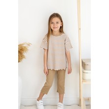 MiaBaby Çizgili Kapri Kız Takım