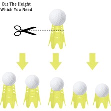 Guitar 10 Adet Golf Mat Tees, Golf Simülatörü Tees, Sürüş Poligonu Için Uygulama Tees, Ev Eğitimi, Mavi L (Yurt Dışından)