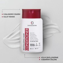 Swissoderm Canlandırıcı Saç Kremi, Tüm Saçlar, Vegan, Silikonsuz & Tuzsuz, Keratin, Kolay Şekillendirme 300ml