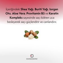 Swissoderm Canlandırıcı Saç Kremi, Tüm Saçlar, Vegan, Silikonsuz & Tuzsuz, Keratin, Kolay Şekillendirme 300ml