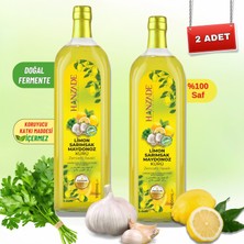 Hanzade Bitkisel Limon Sarımsak Maydanoz Kürü 1 Litre x 2 Adet Cam Şişe