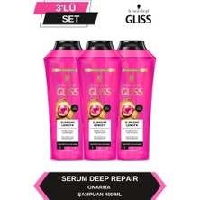 Gliss Supreme Length Uzun Saçlara Özel Şampuan 400 ml x 3 Adet