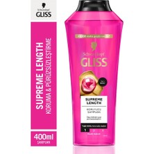 Gliss Supreme Length Uzun Saçlara Özel Şampuan 400 ml x 3 Adet