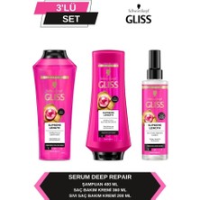 Gliss Supreme Length 400 ml + Saç Kremi 360 ml + Sıvı Saç Kremi 200 ml