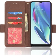 Mays Shop Motorola Moto G50 5g Cüzdan Manyetik Kart Yuvaları Tutucu Yan Pu (Yurt Dışından)