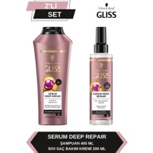 Gliss Serum Deep Repair Onarıcı Şampuan 400 ml ve Durulanmayan Sıvı Saç Kremi 200 ml