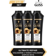 Gliss Ultimate Repair Şampuan 400ML x 3'lü Set