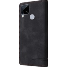 Mays Shop Realme C15 Için Flip CASE/C25 Darbeye Cüzdan Deri Kılıf Basit Flip (Yurt Dışından)