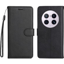 Mays Shop Kart Yuvası Cüzdan ile Huawei Mate 50 Pro Klasik Düz Renk Için Flip Case (Yurt Dışından)