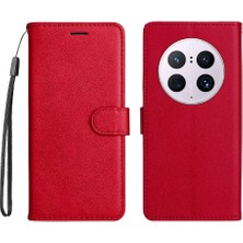 Mays Shop Kart Yuvası Cüzdan ile Huawei Mate 50 Pro Klasik Düz Renk Için Flip Case (Yurt Dışından)