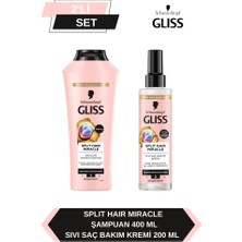 Gliss Split Hair Miracle Şampuan 400 ml + Split Hair Miracle Sıvı Saç Kremi 200 ml