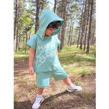 MiaBaby Kapüşonlu Yazlık Baskılı Takım