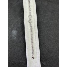 Luna Gümüş Iki Bagetli Sonsuzluk Gümüş Bileklik