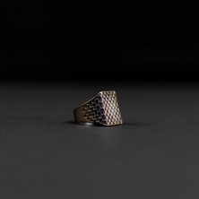 Emren Jewelry 925 Ayar Gümüş Özel Tasarım Erkek Kare Yüzük