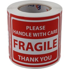 Hazır Etiketler Fragile Roll Label 70MM x 80MM 250 Pcs "please Handle With Care Thank You" Coated Stickers