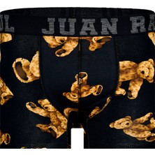 Juan Raul Munivy Juan Raul Ayıcık Desenli Lacivert Rahat Erkek Boxer