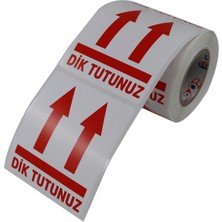 Hazır Etiketler Dik Tutunuz Etiketi 70MM x 80MM Ruloda 250 Adet Kuşe Rulo Etiket