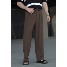 HYMAN Erkek Pileli Baggy Kalıp Kumaş Pantolon