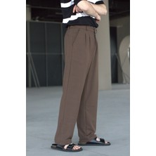 HYMAN Erkek Pileli Baggy Kalıp Kumaş Pantolon