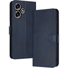 SZY Market Toka Saf Renk Kickstand Pu ile Infinix Sıcak 30 4g Için Flip Case (Yurt Dışından)