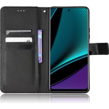 SZY Market Infinix Not 11 Pro Kickstand Kapak Manyetik Cüzdan Kart Tutucu Için Kılıf (Yurt Dışından)