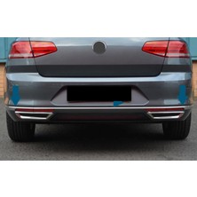 Fams Otomotiv Vw Passat B8 Krom Arka Tampon Alt Çıta 3 Parça 2014-2019 Paslanmaz Çelik