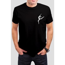T-35 Jimnastik Baskılı Siyah Unisex Tişört C466