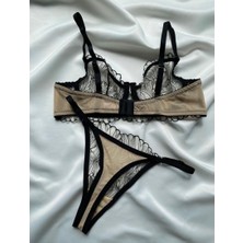 Thrill Bra Linje Çizgili Balenli Sütyen Bralet Külot Takım