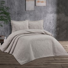 Solinas Collection Madalyon Vizon Pamuklu Çift Kişilik Yatak Örtüsü