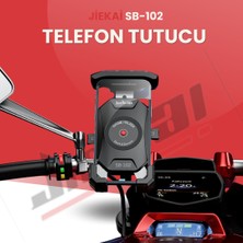Jiekai SB-102 Ayna ve Gidon Bağlantılı Motosiklet Telefon Tutucu