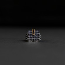 Emren Jewelry 925 Ayar Gümüş Özel Tasarım Erkek Kare Yüzük