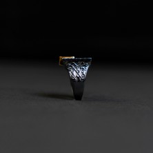 Emren Jewelry 925 Ayar Gümüş Özel Tasarım Erkek Kare Yüzük