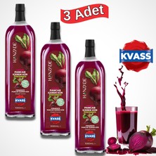 Hanzade Bitkisel Pancar Kvass Fermente Kırmızı Pancar Içeren Kür 1 Litre x 3 Adet Cam Şişe